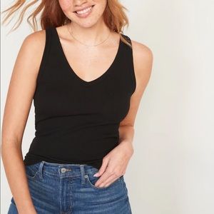 GAP First-Layer Rib-Knit V-Neck Tank Top